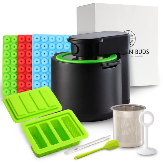 3-In-1 Magical Herb Infuser Machine, Decarboxylator & Gummy Maker. Magic Butter Maker Machine for creating Infused Butter, Gummies, Canna Herb Oil & More. Recipe Book & All Accessories